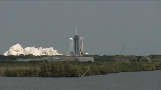 Watch live as SpaceX test fires a Falcon 9 ahead of the first private flight to the space station