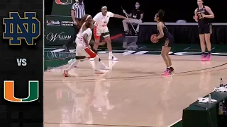 Notre Dame vs Miami Women's Basketball Highlight (2020-21)