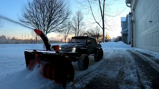 Traxxas TRX6 Mercedes G63 6x6 RC 3D Snowblower Truck Throwing Snow VL5 #shorts #rc #trending #snow