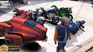 GTA 5 - Stealing Luxury Motorcycles with Franklin🔥(Real Life Bikes) | Gta 5 Stealing luxury bikes