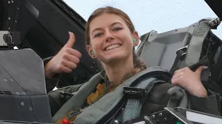 USAFA Cadet Fly in F-16D Fighting Falcon Fighter Jet for Operation Air Force • U.S. Air Force