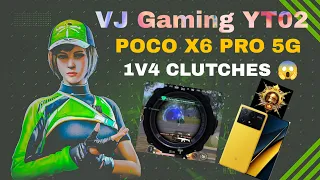 POCO X6 PRO 5G AGGRESSIVE 😱 1V4 CLUTCHES PUBG MOBILE GAMEPLAY 3.0 UPDATE !💥