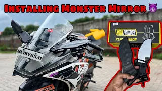 Installing Monster Led Mirror in KTM Rc 🤩 | modified KTM Rc 390  | techno kha