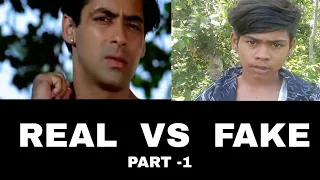 REAL VS FAKE || KARAN ARJUN FIGHT SCENE|| PART -1 || COMEDY ACTION VIDEO #axomentertain