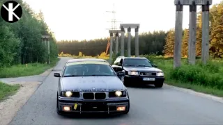 Чей V8 быстрей? BMW 344i (E36) VS Audi S6 PLUS (C4)