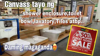 Canvass tayo sa wilcon depot! (Shower enclosure,toilet bowl,lavatory, atbp..) habang sale