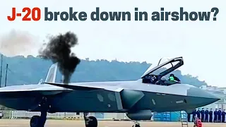 J-20 broke down in airshow? Big black smoke ! But this is not what you think it is!