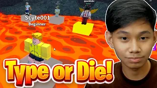 TYPE OR DIE CHALLENGE IN ROBLOX! | MY FIRST GAME IN ROBLOX 🥰