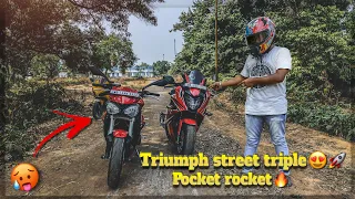 Triumph street triple 765😍pocket rocket 🚀🔥||crazy machine🥵@sukhimotolife @Sukhimotovlogsofficial