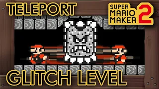 Super Mario Maker 2 - Mario Uses A CRAZY Teleportation Glitch to Beat This Level