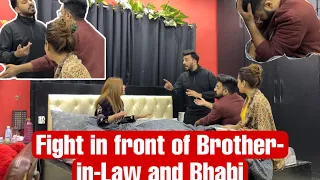 Fight in front of Brother in Law and Bhabi | Zyada serious hogaya Prank | PRALOG | Dr Madiha khan