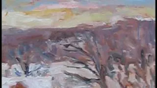 Plein Air Oil Painting Demo "Snow Covered Rooftops" by Ramona Dooley WATCH IN HIGH QUALITY