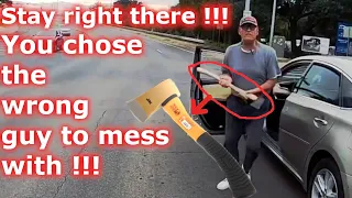 When Lumberjack gets crazy !!! then road rage goes wrong.  & Bad drivers & Bikers epic moments