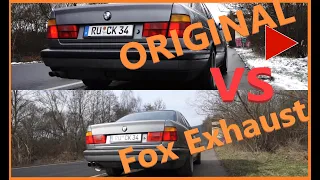 BMW E34 535i | SOUND AUF DIE OHREN | ORIGINAL vs. FOX Exhaust Systems