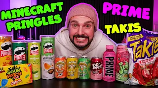 VIRALE SÜßIGKEITEN BEWERTEN mit Kaan und Dania! Pink Prime, Ketchup Takis, Minecraft Pringles 💚