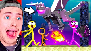 Reacting to the Most INTENSE Ender Dragon Battle (Animation vs Minecraft)