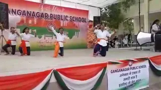 72nd Independence Day celebrations in Ganganagar Public School.