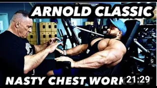 GROW A BIGGER CHEST   FULL WORKOUT   ARNOLD CLASSIC PREP   REGAN GRIMES & MILOS SARCEV