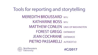 Panel: Tools for Reporting & Storytelling