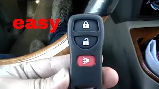 how to program keyless entry remote on 2001 Infiniti QX4 and Nissan Pathfinder FCC ID: KBRASTU15