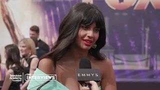 Jameela Jamil ("The Good Place") on the 2019 Primetime Emmys Red Carpet