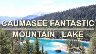 Caumasee - breathtaking - turquoise - lake in Flims - GR - Switzerland - tourism, 4K