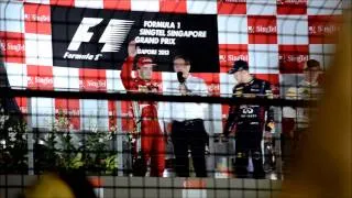 F1 2013 Singapore Grand Prix - F1 Last Lap, Fireworks, Podium