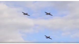 North American Harvard Trio - Duxford Battle of Britain 75 Airshow 2015