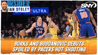 NBA Insider Ian Begley reacts to the short-handed Knicks losing to hot-shooting Indiana | SNY