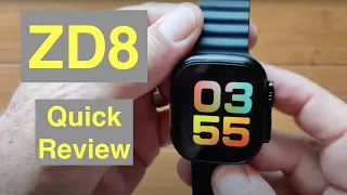 ZORDAI ZD8 (Z8) Ultra Max Apple Watch Ultra Shaped 49mm IP68 BT Calls Smartwatch: Quick Overview