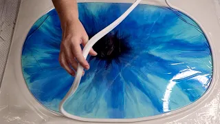 #1426 Beautiful Blown Glass Effect In This HUGE Resin Vase Using My Instant Mold