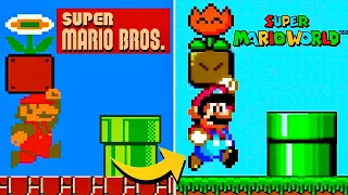 Super Mario Bros.1 Remade in Super Mario world [Rom Hack]