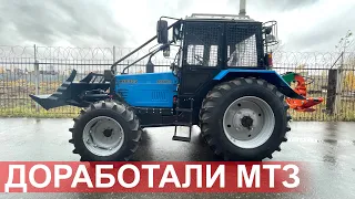 Лесной трактор Беларус МУЛ 82.2 с толкателем и трелевочным захватом