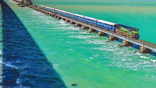 Train on Pamban bridge 4 / #train