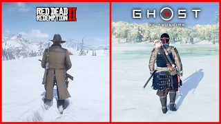 Red Dead Redemption 2 vs Ghost of Tsushima - Details Comparison