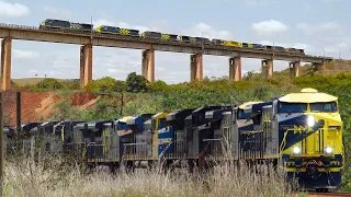 O impressionante Trem W da MRS: conheça um trem formado apenas por locomotivas na Ferrovia do Aço