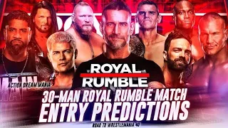 WWE ROYAL Rumble 2024 100% CONFIRMED ENTRY PREDICTIONS, 30 MEN Royal Rumble 2024 ENTRY
