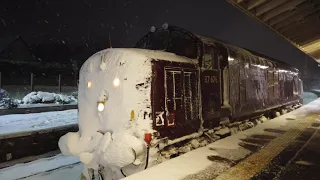 Trainspotting in the Snow in Invergordon (18/01/2024)
