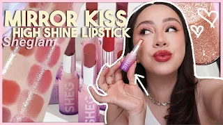 Nuevo de SHEGLAM Mirror Kiss High Shine Lipsticks ❤️ Reseña y Swatches | Annie Cuspinera