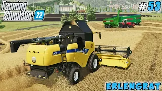 Harvesting wheat, flour production, making straw bales | Erlengrat | Farming simulator 22 | ep #53