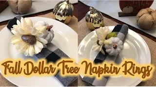 DIY Dollar Tree Fall Floral Napkin Rings 2109