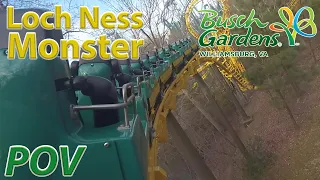 Loch Ness Monster | Backseat POV | Busch Gardens Williamsburg | March 2019 (Non-Copyright)