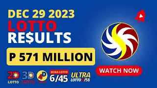 Today 9pm Lotto Result  December 29 2023 Friday - Complete Details