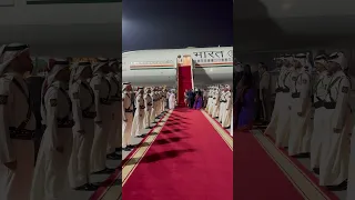 Prime Minister Narendra Modi arrives in Doha, Qatar