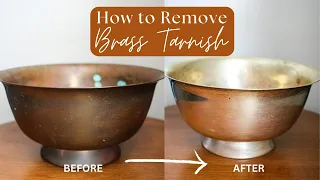 How to Clean Brass Tarnish | Restoring Antique Brass Bowl | Thrift Flip