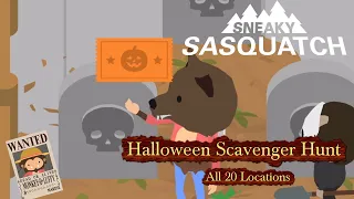 Sneaky Sasquatch News - Halloween Scavenger Hunt Walkthrough - All 20 locations