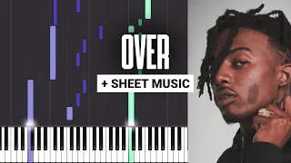 Over - Playboi Carti - Piano Tutorial - Sheet Music & MIDI