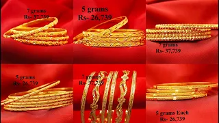 5 Grams gold bangle designs with price | Simple  Gold Bangles Designs 2022