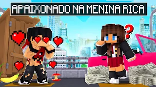 MENINO POBRE se apaixonou pela MENINA RICA no Minecraft ‹‹ P3DRU ››