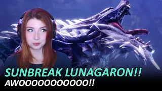 Monster Hunter Rise Sunbreak Lunagaron Hunt and Reaction - Solo Great Sword